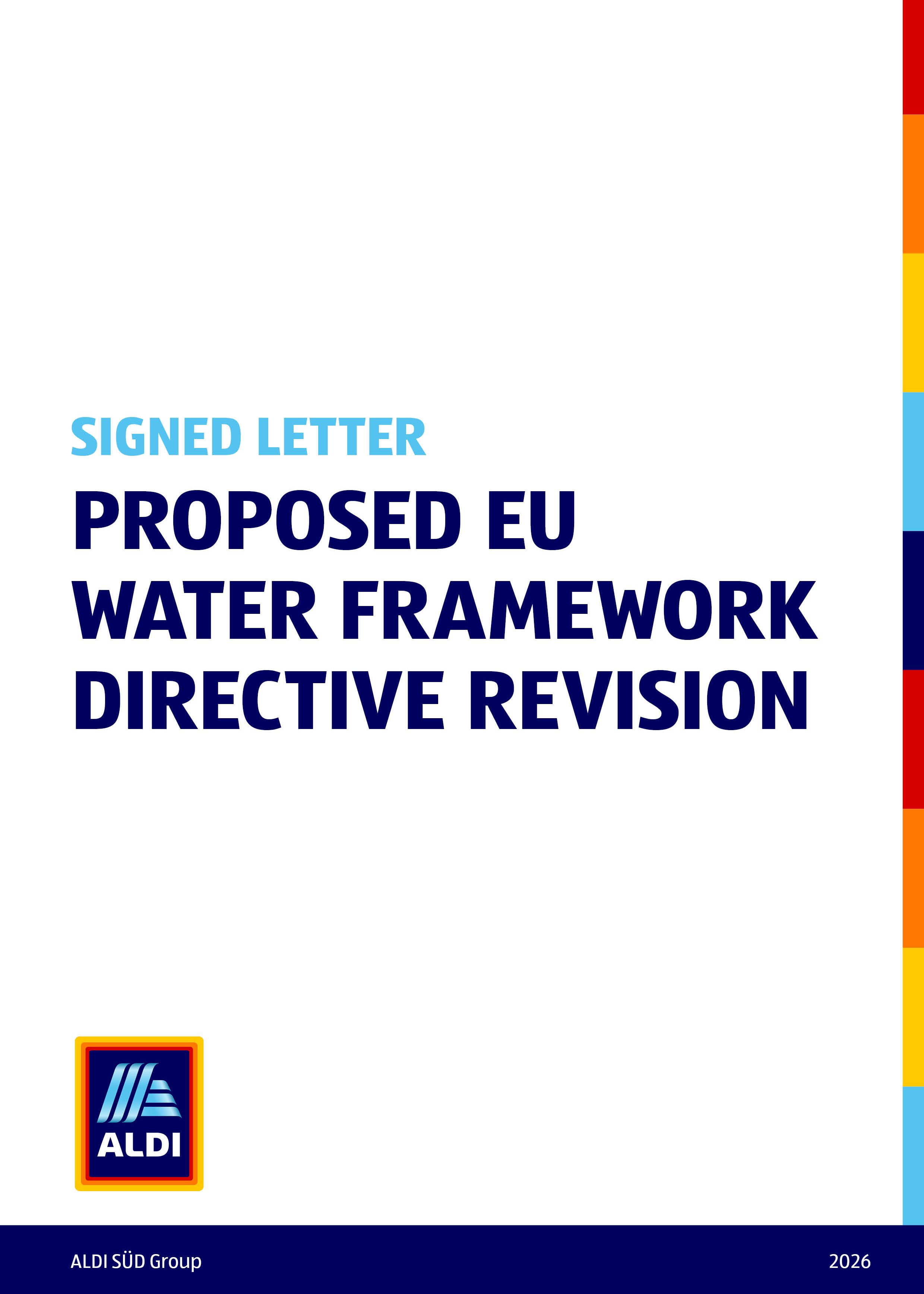 Signed Letter: Proposed EU Water Framework Directive Revision September 2026